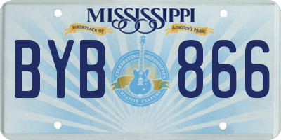 MS license plate BYB866