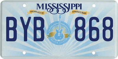MS license plate BYB868