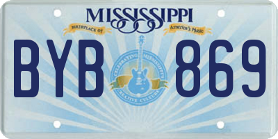 MS license plate BYB869