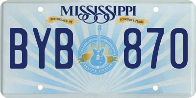 MS license plate BYB870