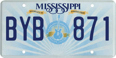 MS license plate BYB871