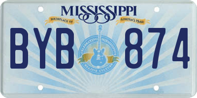 MS license plate BYB874