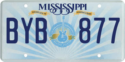 MS license plate BYB877