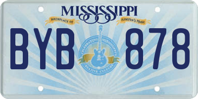 MS license plate BYB878