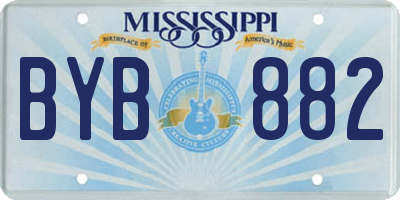 MS license plate BYB882