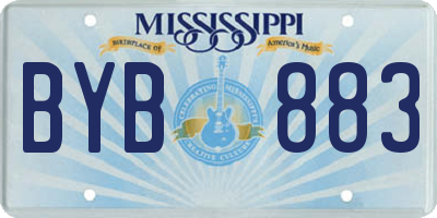 MS license plate BYB883