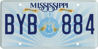 MS license plate BYB884