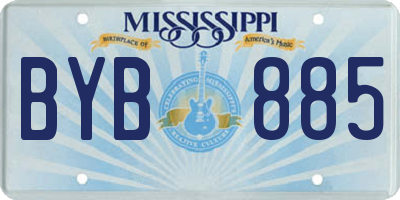 MS license plate BYB885
