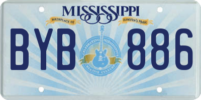 MS license plate BYB886