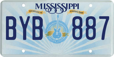 MS license plate BYB887