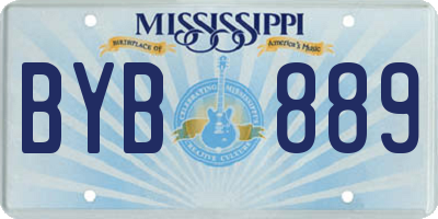 MS license plate BYB889
