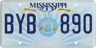 MS license plate BYB890