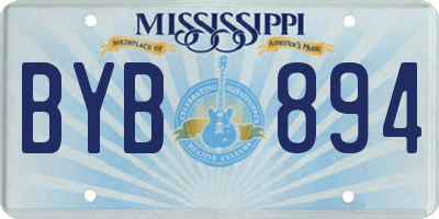 MS license plate BYB894