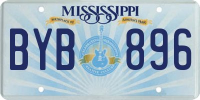MS license plate BYB896