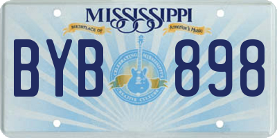 MS license plate BYB898