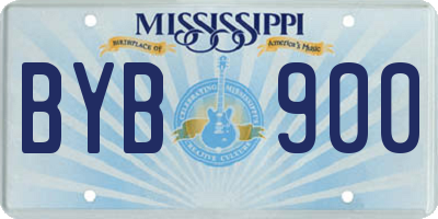 MS license plate BYB900
