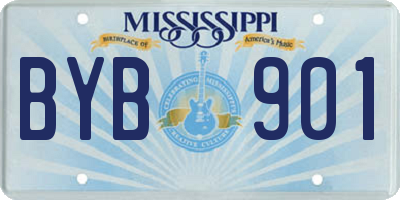 MS license plate BYB901