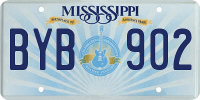 MS license plate BYB902