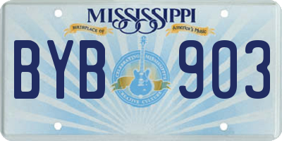 MS license plate BYB903