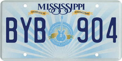 MS license plate BYB904