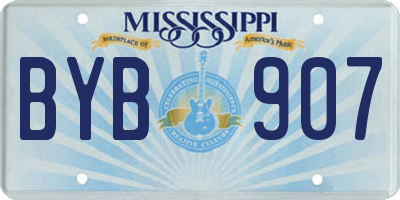MS license plate BYB907
