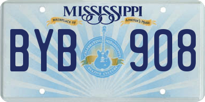 MS license plate BYB908