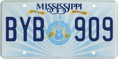 MS license plate BYB909