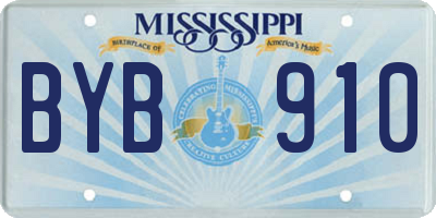 MS license plate BYB910