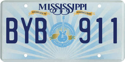 MS license plate BYB911