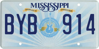 MS license plate BYB914