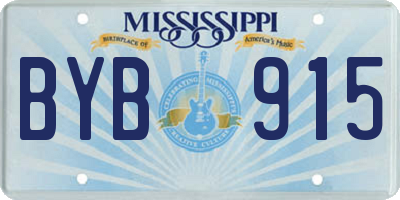 MS license plate BYB915