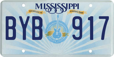 MS license plate BYB917