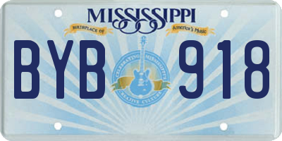 MS license plate BYB918