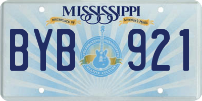 MS license plate BYB921