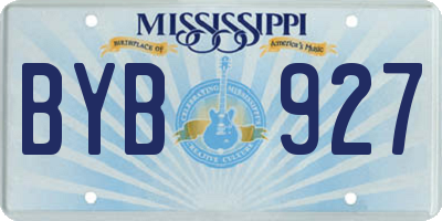 MS license plate BYB927