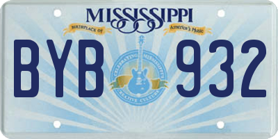 MS license plate BYB932