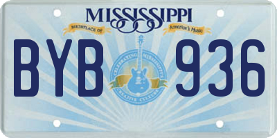 MS license plate BYB936