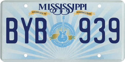 MS license plate BYB939