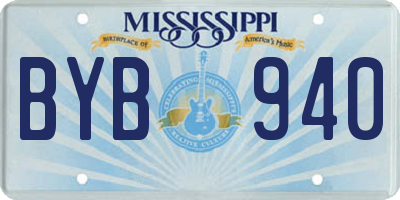 MS license plate BYB940