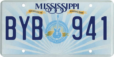 MS license plate BYB941