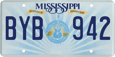MS license plate BYB942