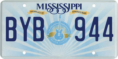 MS license plate BYB944
