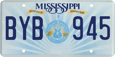 MS license plate BYB945