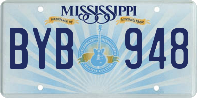MS license plate BYB948