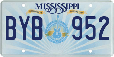 MS license plate BYB952