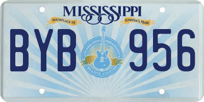 MS license plate BYB956