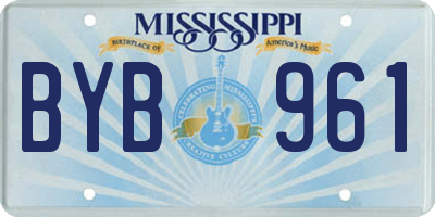 MS license plate BYB961