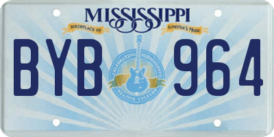 MS license plate BYB964