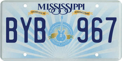MS license plate BYB967