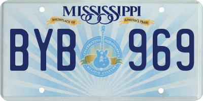 MS license plate BYB969